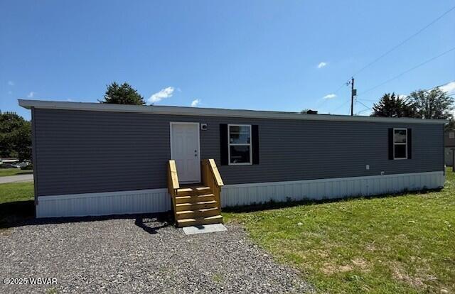 2381 Rt 405th Hwy, Muncy, PA 17756 - manufactured / mobile home with entry steps and a front lawn