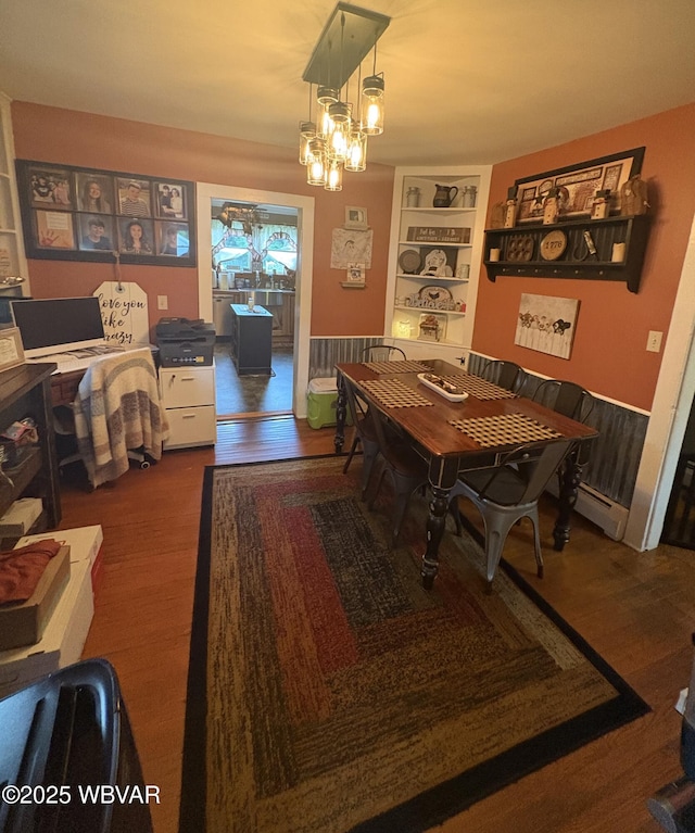 433 S Main St, Jersey Shore, PA 17740 - dining room featuring wood finished floors, a chandelier, and built in features