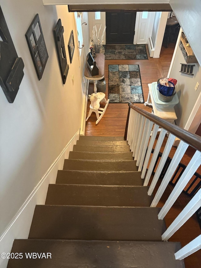 433 S Main St, Jersey Shore, PA 17740 - stairway with wood finished floors