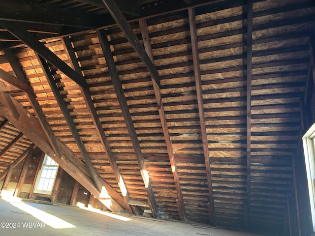 view of attic