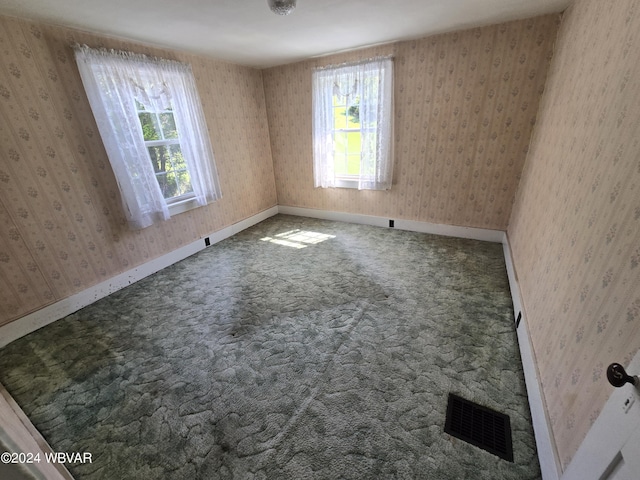 view of carpeted empty room