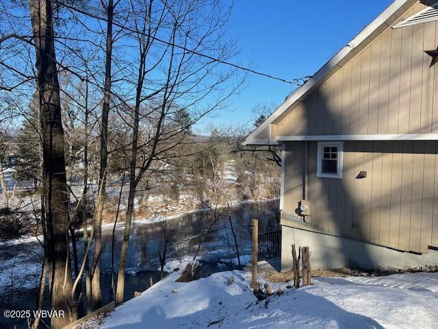 view of snowy exterior