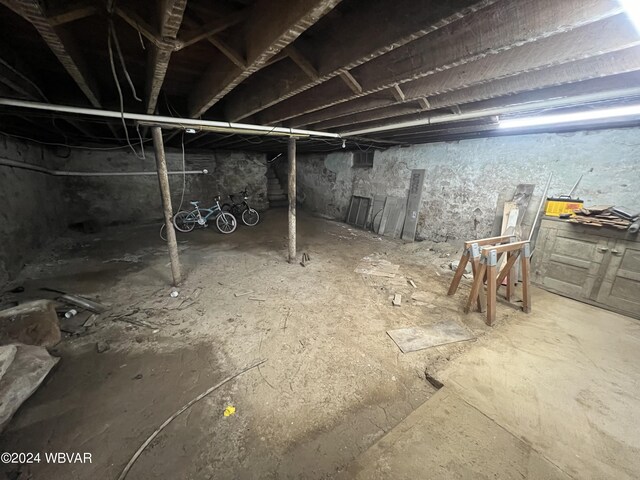 view of basement