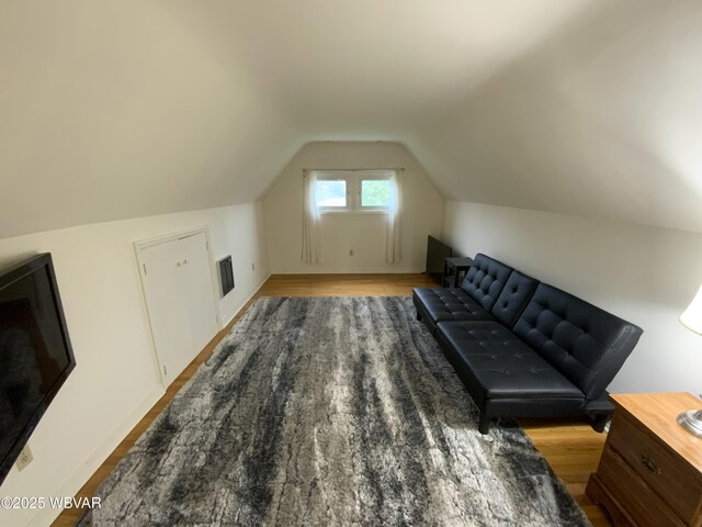 699 James St, Lock Haven, PA 17745 - additional living space with wood finished floors and vaulted ceiling
