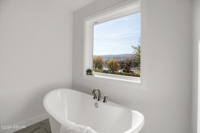 bathroom featuring a bath