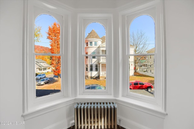 interior details with radiator