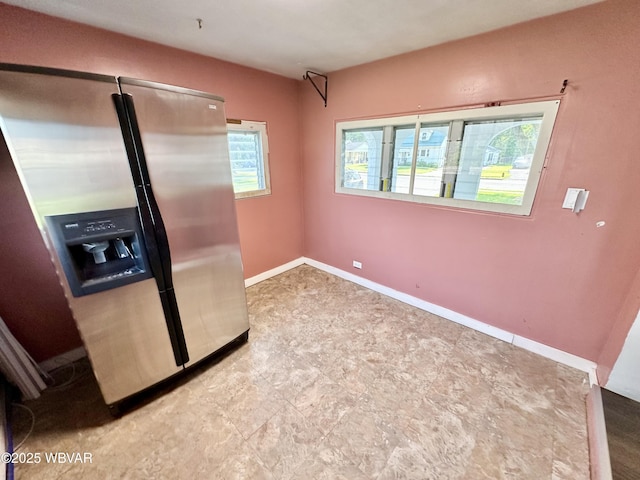 1420 Richards Ave, Williamsport, PA 17701 - kitchen featuring stainless steel fridge with ice dispenser and baseboards