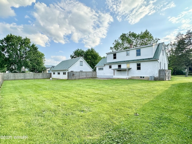1420 Richards Ave, Williamsport, PA 17701 - back of house with a fenced backyard and a chimney