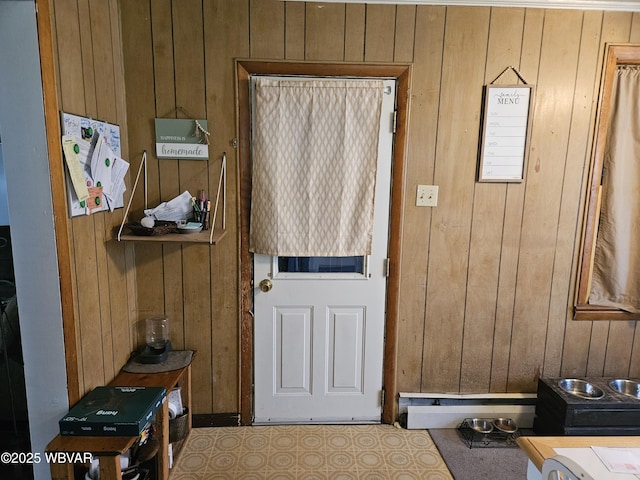 225 Pickwick St, Mill Hall, PA 17751 - doorway to outside featuring wood walls