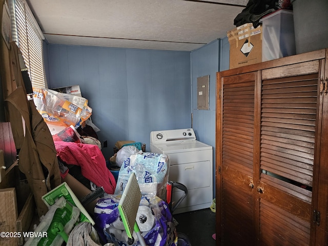 225 Pickwick St, Mill Hall, PA 17751 - laundry room featuring washer / dryer, electric panel, and laundry area