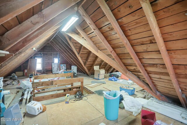 view of attic