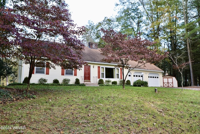 view of front of home with a front yard