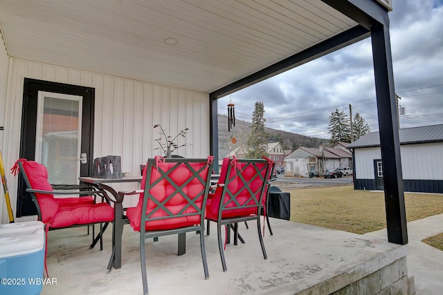 view of patio featuring outdoor dining space