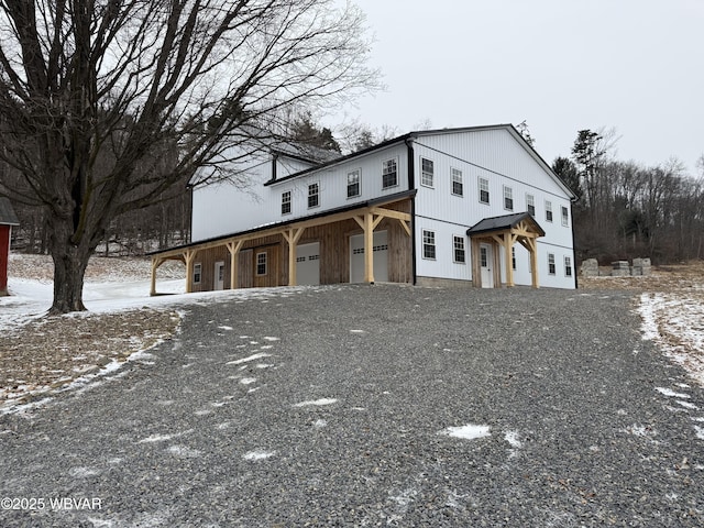 view of front property with a garage