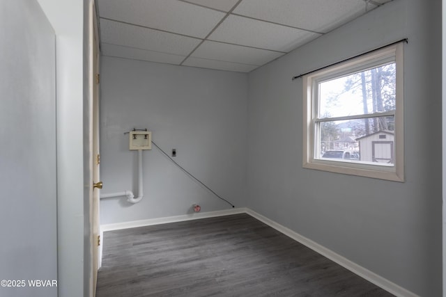 washroom featuring dark hardwood / wood-style floors