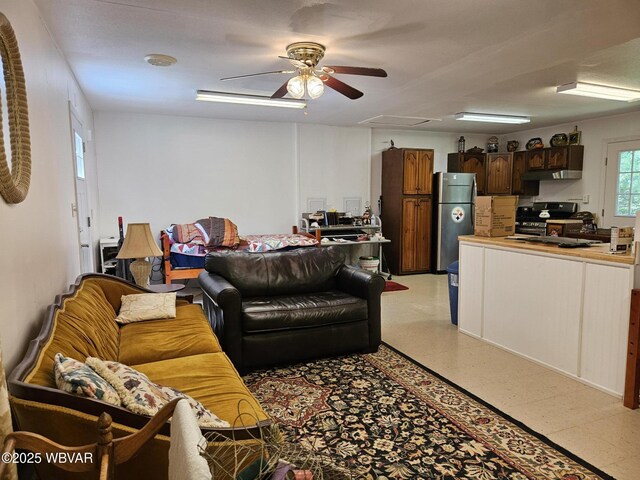 11 Mikes Peak Ln, Lock Haven, PA 17745 - living room with light floors and a ceiling fan