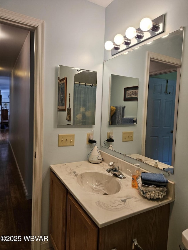 11 Mikes Peak Ln, Lock Haven, PA 17745 - bathroom featuring vanity and wood finished floors