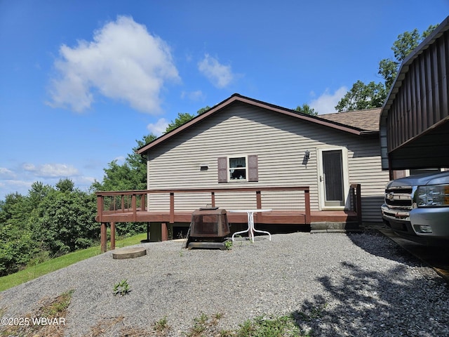 11 Mikes Peak Ln, Lock Haven, PA 17745 - back of house featuring a deck and roof with shingles