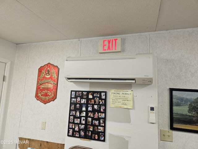11 Mikes Peak Ln, Lock Haven, PA 17745 - detailed view of an AC wall unit and a textured ceiling