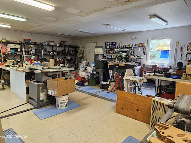 11 Mikes Peak Ln, Lock Haven, PA 17745 - miscellaneous room featuring a workshop area and tile patterned floors