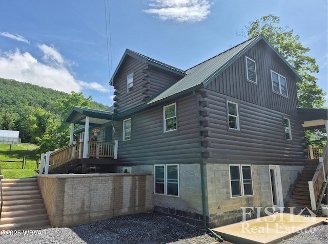 3178 W Winter Rd, Loganton, PA 17747 - view of home's exterior with stairway and log siding