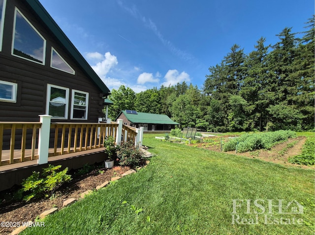 3178 W Winter Rd, Loganton, PA 17747 - view of grassy yard with a wooden deck