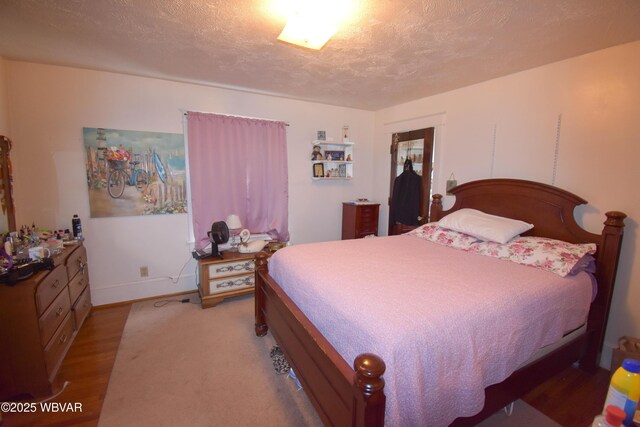 45 W Bald Eagle St, Lock Haven, PA 17745 - bedroom with wood finished floors, a textured ceiling, and baseboards