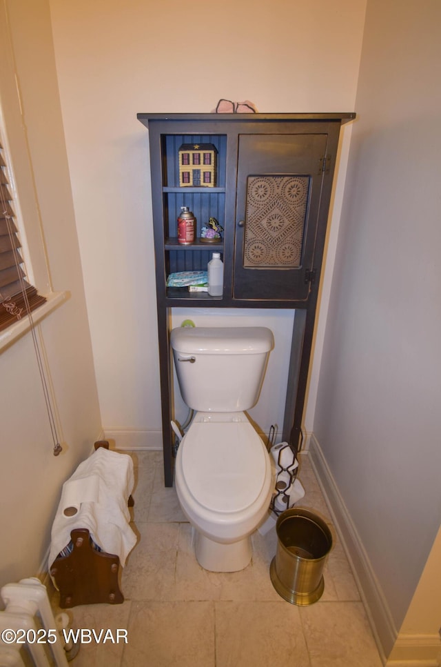 45 W Bald Eagle St, Lock Haven, PA 17745 - bathroom with toilet, tile patterned floors, and baseboards