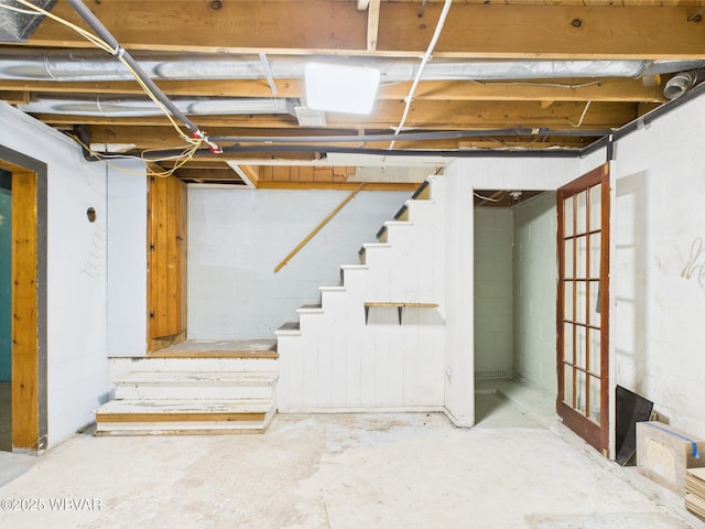 5667 Austinville Rd, Columbia Crossroads, PA 16914 - unfinished basement featuring stairs