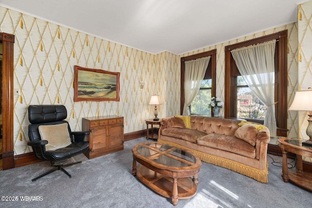 view of carpeted living room