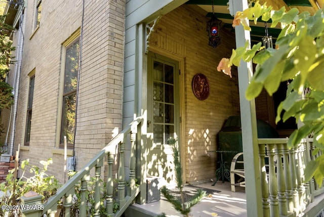 exterior space featuring covered porch