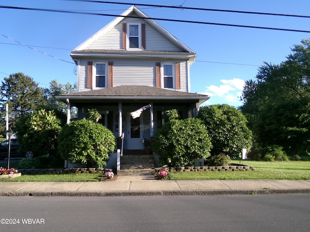 view of front of house with covered porch