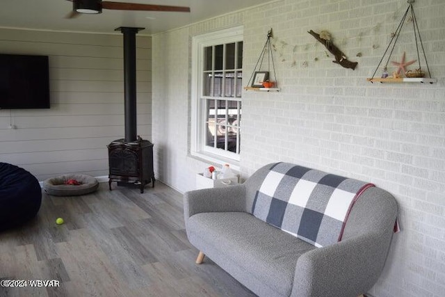 view of patio / terrace featuring ceiling fan