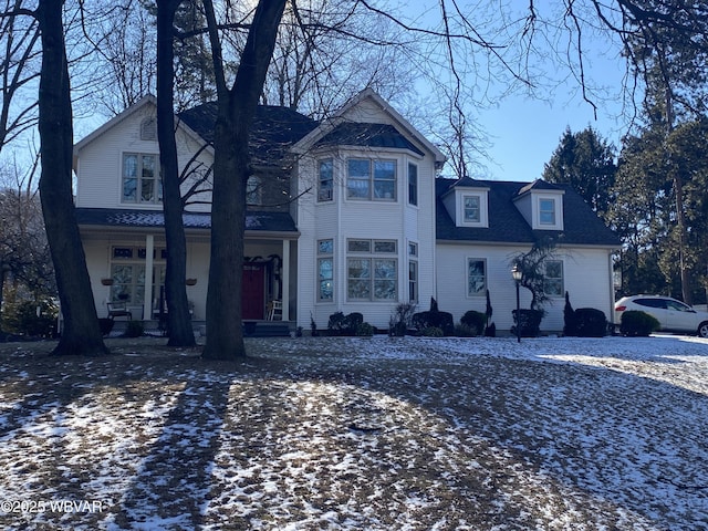 view of front of property with a porch