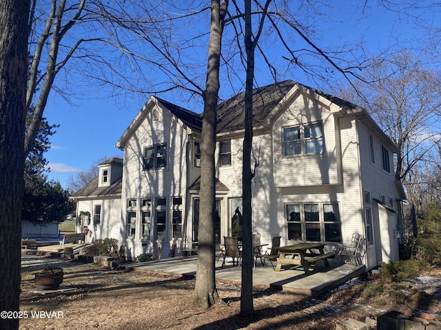 view of front of house with a patio