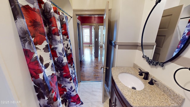 665 5th Ave, Williamsport, PA 17701 - bathroom featuring curtained shower and vanity