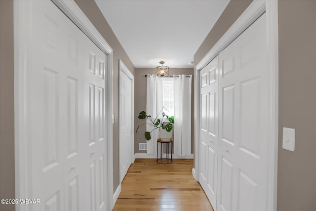 interior space with light wood-type flooring