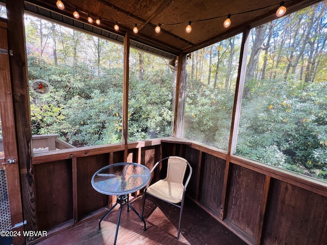 view of sunroom