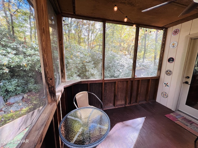 sunroom featuring a wealth of natural light