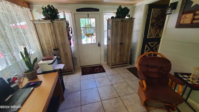 view of tiled entrance foyer