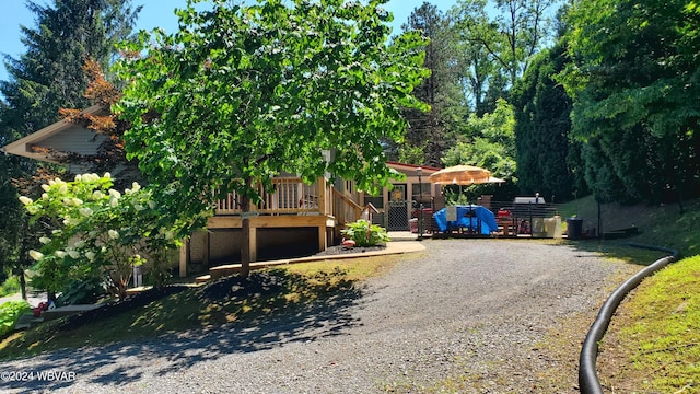 exterior space with a deck