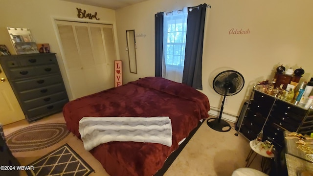 bedroom featuring a closet