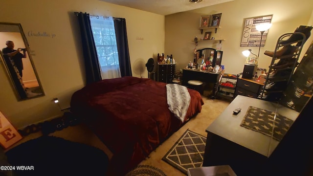 view of carpeted bedroom