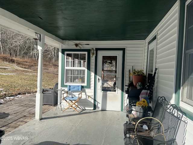 view of patio / terrace with a porch