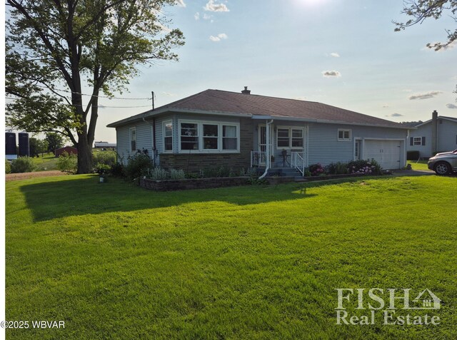 1520 Haagen Ln, Beech Creek, PA 16822 - view of front of property with a garage and a front lawn