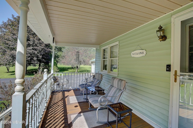 view of patio with covered porch