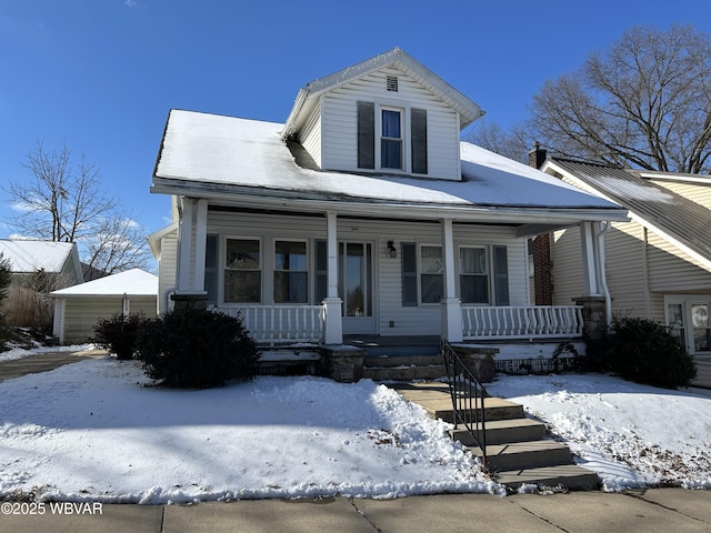 view of front of house with covered porch