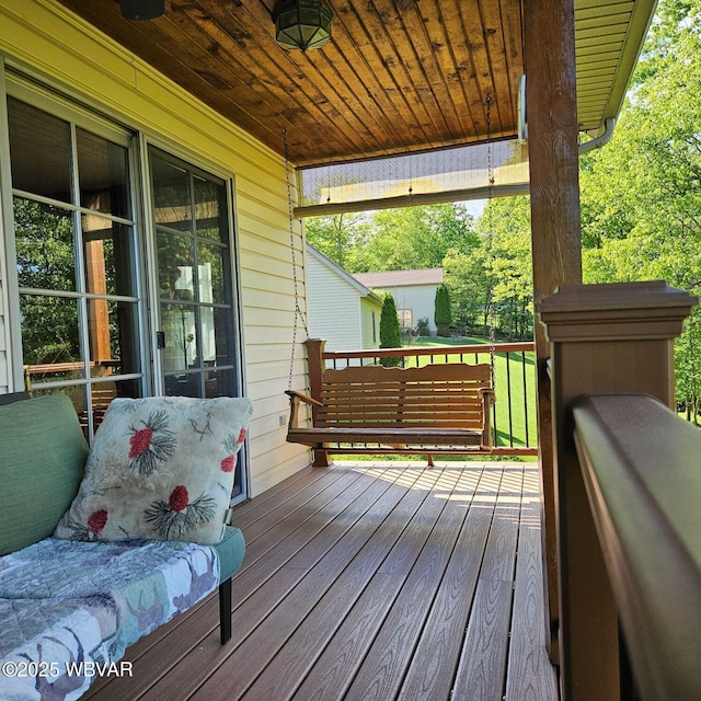 view of wooden terrace