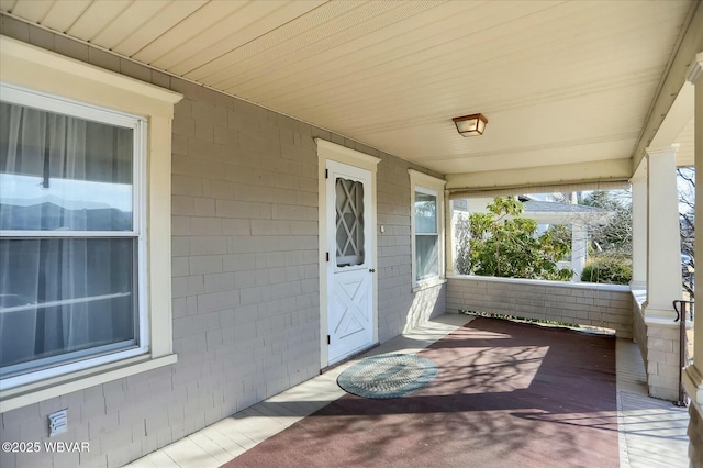 exterior space with covered porch