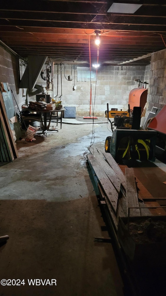 view of basement